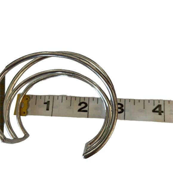 Elizabeth And James Funky Bracelet Women's Silver Tone Lightweight Open Cuff - Picture 7 of 14